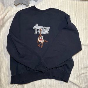 Vintage taz embroidered looney tunes sweatshirt